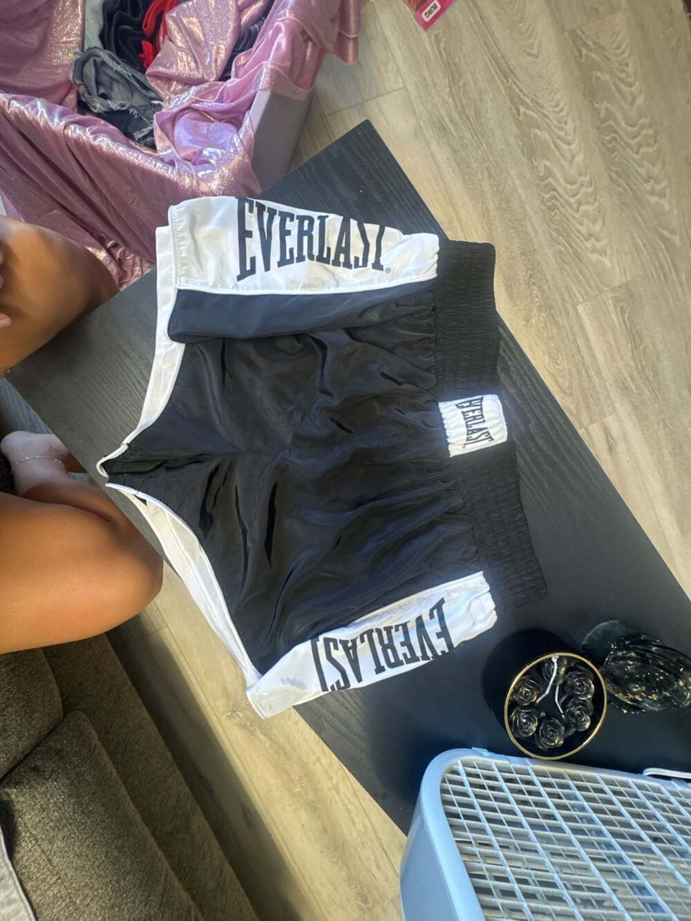 Forever 21 x Everlast Boxing Shorts Black White